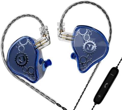 ND Venus High-Fidelity In-Ear Monitor Headphones – Premium Wired Earbuds Featuring 10 mm Dual Magnetic Drivers for Superior Audio Clarity – Ergonomically Designed for Comfort with Detachable Cable and Integrated Mic – Ideal for Gamers and Audiophiles – Versatile 3.5 mm Compatibility for Seamless Sound Connection – Perfect for Extended Listening and Immersive Gaming Experiences