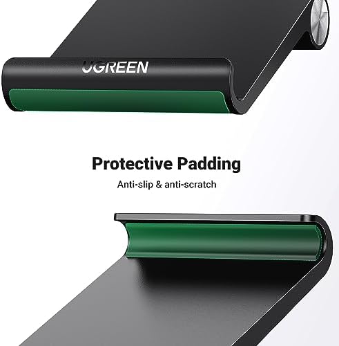 UGREEN Phone Stand 2 Pack Desk Cell Phone Holder Travel Compatible with iPhone 16 Pro Max 15 Plus 14 Pro 13 12 Mini 11 SE XS XR 8 7, Portable Foldable Desktop iPhone Stand Adjustable, Black White – Enhanced Compatibility and Speed