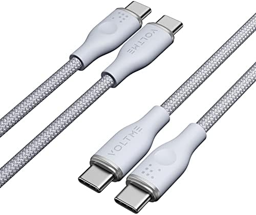 VOLTME 6 ft USB C to USB C Cable (2 Pack) – 60 W Fast Charger for Mac Book Pro 2020, Galaxy S21, i Pad Pro, and Nintendo Switch – Durable High-Speed USB 2.0 Charging Solution for Seamless Connectivity and Enhanced Performance