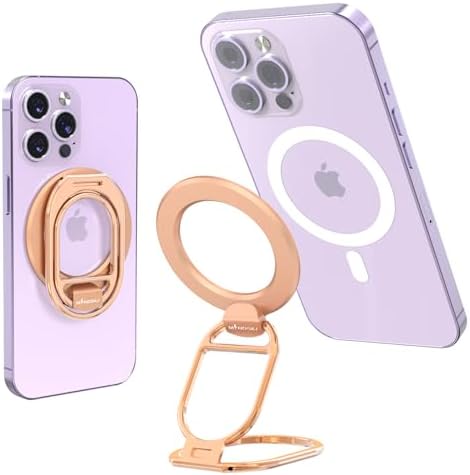 Mindsky Glitter Pink Magnetic Phone Ring Holder for i Phone Series 12-16 – Adjustable Magsafe Grip with Detachable Design for Effortless Wireless Charging – Superior 360° Rotation and 180° Flexibility – Premium Aluminum Alloy Construction for Enhanced Stability – Ultimate Compatibility with Magsafe Cases Only – Customer Satisfaction Guaranteed with 24/7 Support and Hassle-Free Refunds