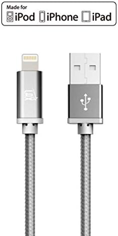 LAX MFi Certified Lightning Cable for i Phone & i Pad – 6 ft Durable Braided USB Cord with Fast Charging Capability for Enhanced Performance and Compatibility Across All Devices