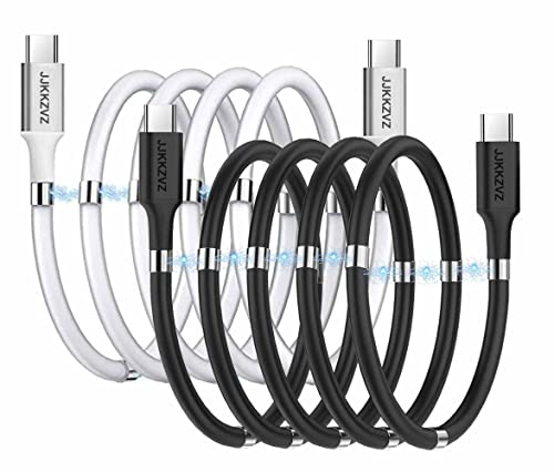 Upgraded 2-Pack Magnetic USB C to USB C Fast Charging Cable (3 ft, 60 W) – Superior Charging & Data Transfer Solution for All USB C Devices with Protective Soft Tube – Effortless Magnetic Connection for Enhanced Port Longevity and Convenience