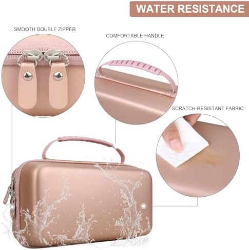 Premium Hard Travel Case for Halo Bolt Air 58830 & Air+ 55500 m Wh Power Kits – Stylish Rose Gold Emergency Power Bank Storage with Protective Mesh Pocket for Accessories, Charger Compatibility & Organized Portability