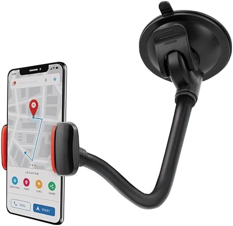 Revolutionary Magnetic Phone Mount for Car Windshield – 14-Inch Flexible Arm Holder with Secure Suction Cup – 360-Degree Rotation for Optimal Visibility and Enhanced Compatibility – Effortless Installation for Hands-Free Navigation and Safety