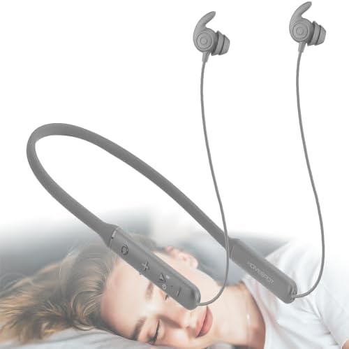Ultra-Lightweight Wireless Neckband Sleep Buds for Side Sleepers – 28-Hour Battery Life, Exceptional Audio Quality, and Optimal Comfort for Restful Nights – Seamless Compatibility with All Devices for Uninterrupted Listening