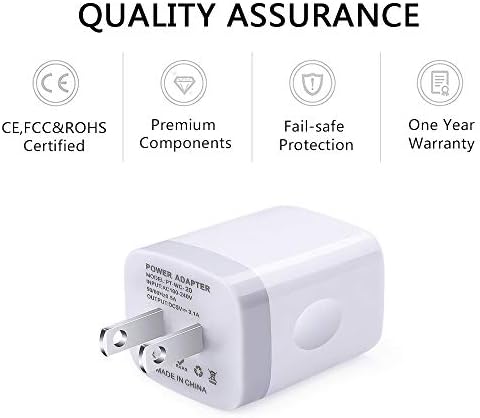 High-Speed 3-Pack Multi-Port Wall Charger – 3.1 A USB Adapter for i Phone 15/14/13/12/11 Pro Max, Samsung Note 20/S22/S21/S20, Kindle Fire – Fast, Safe, and Universal Charging Solution for All USB Devices