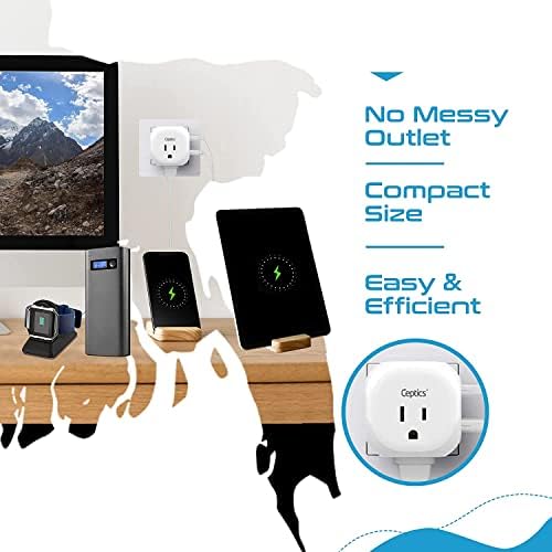 Ultra-Compact 5-in-1 Travel Power Adapter for India, Pakistan & More – Rapid Charge 3.1 Dual USB & USB-C Ports for Bangladesh & Maldives – Lightweight Design for Effortless Global Device Charging on Your Journeys