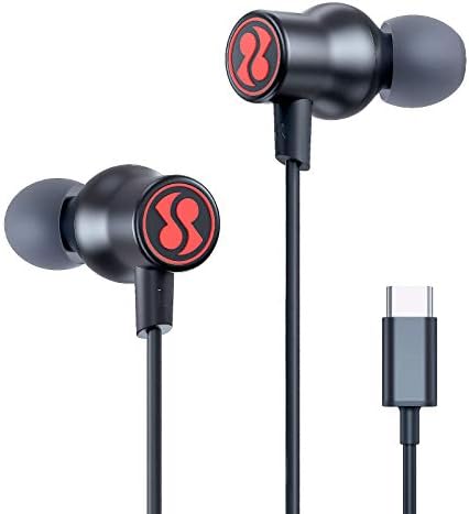 USB C Earbuds with Microphone – Premium Sound Quality for i Phone 15 Pro/Max, Samsung Galaxy W24/Z Flip5/S23/S22, Google Pixel 8/7/6 – Noise Cancelling Type-C Headphones for Enhanced Comfort and Durability – Ideal for Active Lifestyles and Hands-Free Calls
