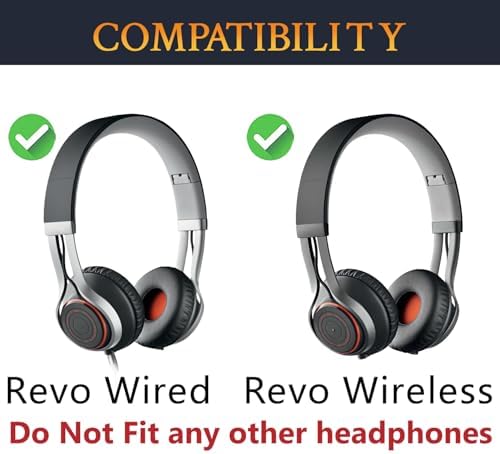 Transform Your Jabra Revo Headphones with SOULWIT Premium Protein Leather Earpads – Enhanced Noise Isolation for Superior Sound Clarity and Comfort – Black Cushions for Long-Lasting Performance and Seamless Installation