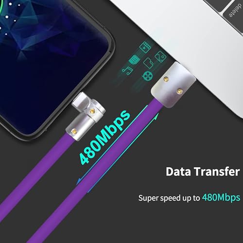 Transform Your Charging Routine with Chubbycable Flex Elbow Pro – 90-Degree USB-C Cable for Lightning-Fast 240 W Power Delivery, Durable Ultra-Thick Silicone Build, Perfect for Convenient Access in Tight Spaces, Ideal for Mobile Phones, Tablets, and Gaming Enthusiasts