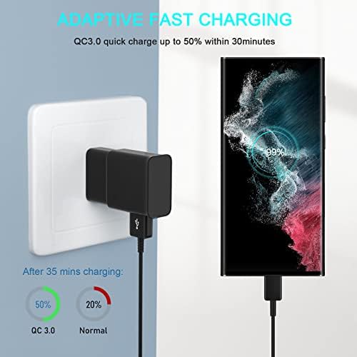 Ultra-Fast Charging 12 FT USB C Cable for Samsung Galaxy – Dual Pack Type C Charger Cord for S10/S9/S8/S23/S21 Ultra/Note Series – Enhanced Durability and Flexibility for Efficient Power Delivery