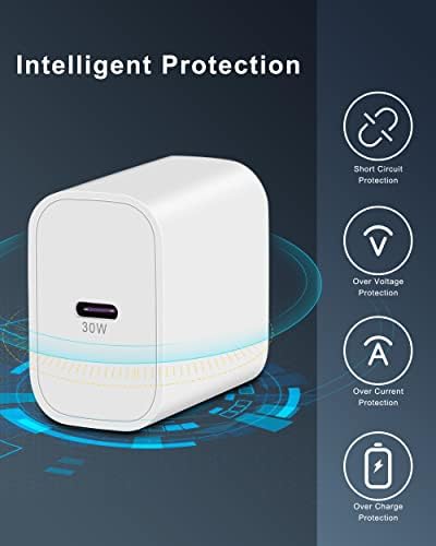 30 W USB-C Fast Charger with 10 FT Cable – Ultimate Charging Solution for i Pad Pro, Air, and Mini Models – Rapid 30 W Power Delivery, Enhanced Safety Features, Perfect for Home and Travel Use