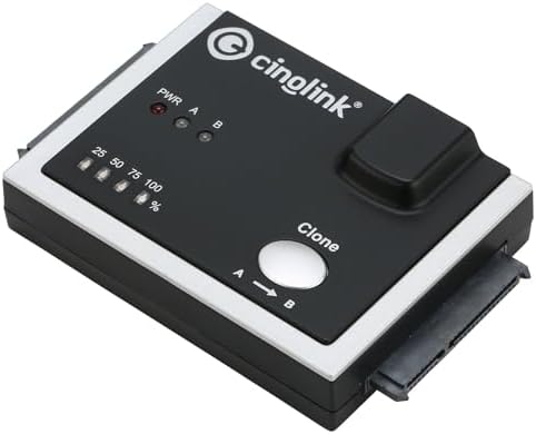 Cinolink USB 3.0 to SATA Docking Station for 2.5/3.5 Inch Drives – 12 TB Support, Fast 5 Gbps Data Transfer, Compatible with Windows, Mac, Linux, Android TV, PS4, Xbox One – Effortless Backup & Access Solution