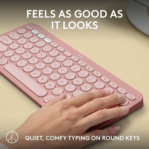 Logitech Pebble Keys 2 K380 s: Versatile Multi-Device Bluetooth Wireless Keyboard with Customizable Shortcuts, Slim & Portable Design for Ultimate Productivity Across Windows, mac OS, i Pad OS, Android, and Chrome OS – Tonal Graphite Finish for Style and Comfort