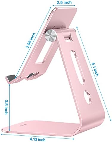 OMOTON Versatile Adjustable Tablet Stand for Desk – Enhanced Stability with Extended Arms for i Pad Pro/Air/Mini & Larger Smartphones – Stylish Purple Holder for Optimal Viewing Comfort and Clutter-Free Workspace