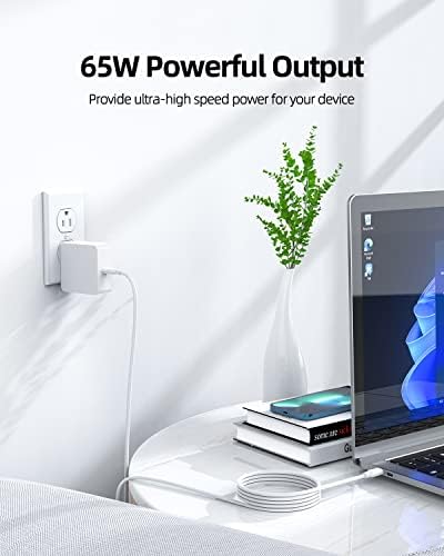 Ultra-Fast 65 W Type-C Charger for Samsung Galaxy Book Series – Compact & Foldable Design with 7.5 ft Detachable Cable for Effortless Charging on the Go – Seamless Compatibility with Galaxy Book Pro, Pro 360, Book2, Book3, and Book4 Models – Perfect for Laptops, Tablets, and Phones – Customer-First Warranty for Peace of Mind