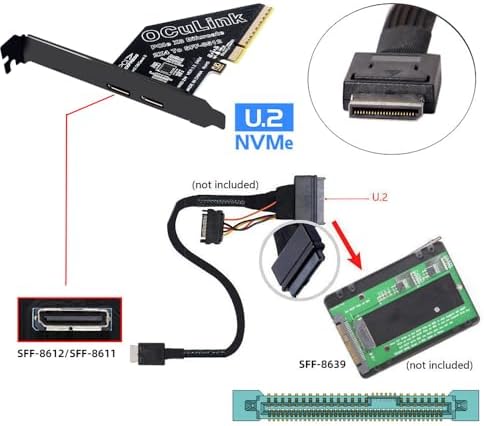 Elevate Your Computing Power: Cablecc SFF-8612 Oculink to M.2 NVMe PCIe SSD Enclosure Adapter for 2280 SSDs – Ultimate Speed and Compatibility Upgrade for Your Mainboard