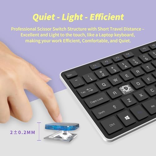 Experience Ultimate Comfort with the BFRIENDit Ultra-Quiet Wireless Keyboard – Sleek 2.4 GHz Connection for Mac & Windows, Slim Chocolate Key Design for Effortless Typing and Enhanced Productivity, Perfect for Home, Office, and Smart TV Use – Effortless Connectivity Meets Stylish Functionality