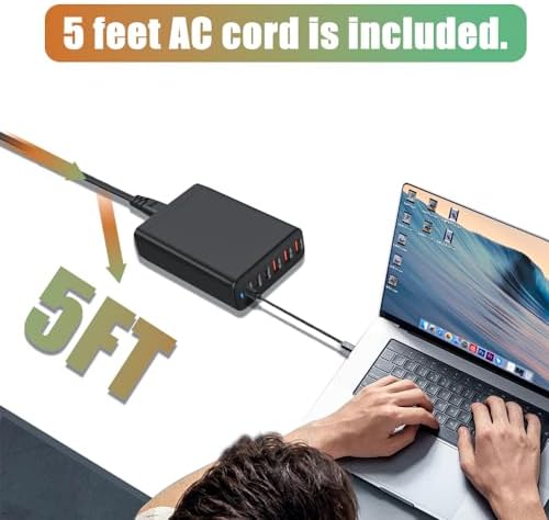 SITONG 120 W Ga N III 6-Port USB-C Fast Charging Hub – High-Efficiency Multi-Device Power Station with 3 USB-C & 3 USB-A Ports, 65 W PD for Mac Book Pro/Air and i Phone 15 Series – Ultimate Travel-Friendly Charging Solution for Galaxy S24/S23/S22 and More