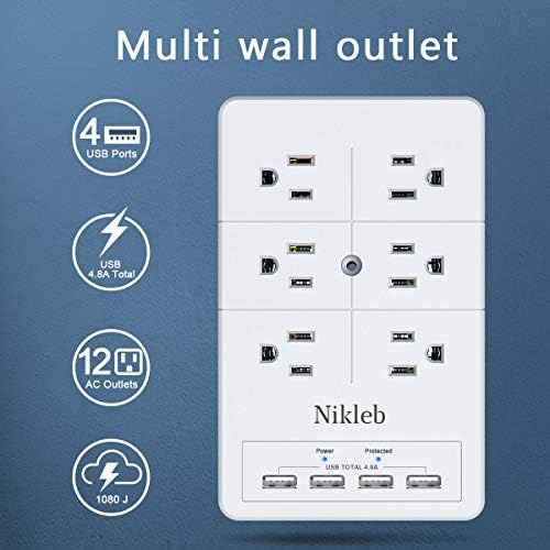 Maximize Your Power with the 23-in-1 Heavy Duty Surge Protector Power Strip – 20 Outlets Plus 2 USB and 1 USB-C Ports, 6 ft Wall-Mountable Extension Cord for Efficient Gaming, Office, and Home Setup – Unmatched Compatibility and Fast Charging Solutions