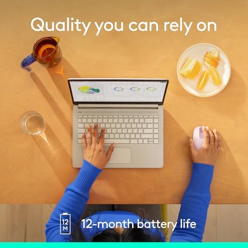 Logitech M196 Rose Bluetooth Wireless Mouse – Compact, Ambidextrous Design for Effortless Navigation on Laptops & Tablets, Exceptional 12-Month Battery Life, Smooth Tracking for PC and Mac Users, Perfect for Professionals on the Go