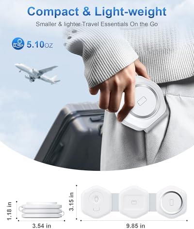 Ultimate 3-in-1 Magnetic Wireless Charging Station for Apple Devices – Foldable Travel Charger for i Phone 16/15/14/13/12 Pro Max, Apple Watch & Air Pods – Fast, Efficient, and Stylish Power Solution for On-the-Go Charging
