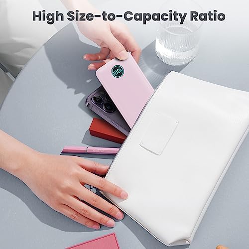 Ultra-Slim 10800 m Ah Portable Power Bank with LCD Display – Dual QC 4.0 & PD Fast Charging for i Phone 15, Android & Samsung Galaxy – Lightweight Travel Companion for Continuous Device Power