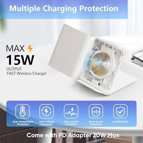 Portable 2-in-1 Fast Charging Station for Samsung Galaxy Z Flip Series – Foldable Wireless Charger with Enhanced Compatibility for Galaxy S, Note, and Watch – Ideal Travel Companion with Adapter Included – Sleek Black Design for Effortless Power on the Go