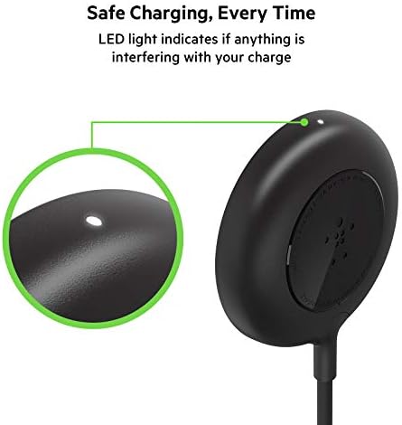 Belkin 7.5 W Magnetic Portable Wireless Charger Pad – Effortless Mag Safe Compatibility for i Phone Models 14, 13, 12, 11, XS Max, X, 8, 7, 6 s, 6, Plus – Fast Charging with 6.6 ft Long Cable for Ultimate Convenience – Sleek, Durable Design for Home, Office, and Travel Use – Enhance Your Charging Efficiency with Magnetic Alignment Technology