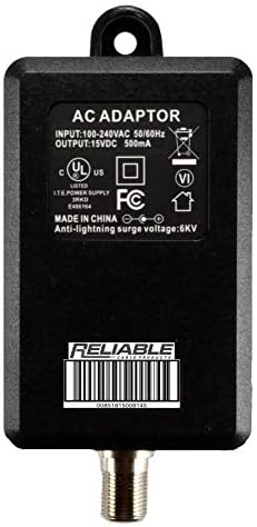 High-Efficiency 15 V 500 m A Wall Mount Power Adapter for CATV Drop Amplifiers – Level VI Rated OEM Replacement with F-Type Connection for Optimal Signal Integrity and Performance Enhancement