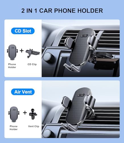 Universal CD Slot Phone Mount for Cars – 360° Adjustable Hands-Free Holder for i Phone & Android Devices – Durable and Easy Installation – Sleek Black Design for Safe Driving – Perfect Accessory for Navigation and Music Enjoyment