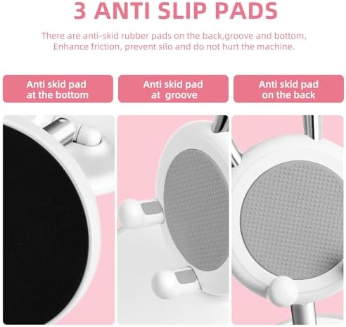 OATSBASF Cute Cell Phone Stand, Adjustable Bunny Phone Stand for Desk, Thick Case Friendly Holder Compatible with iPhone, Kindle, iPad, Switch, All Phones (Pink) – Enhanced Compatibility and Speed