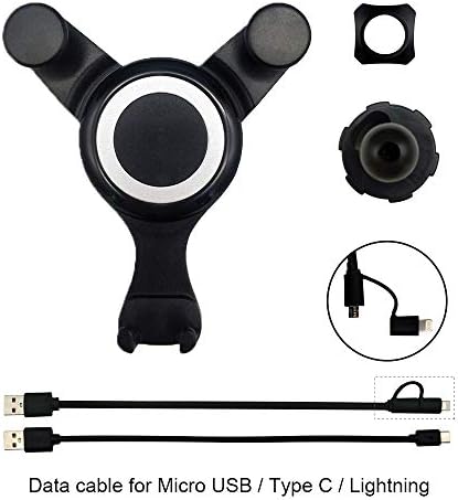 OYEFLY 360-Degree Adjustable Mobile Phone Holder for Smart Model 453 Forfour & Fortwo | Secure Car Phone Mount for Smartphones, GPS & Tablets | Sleek Black Design for Enhanced Visibility & Safety | Easy Installation with Gravity Linkage Technology