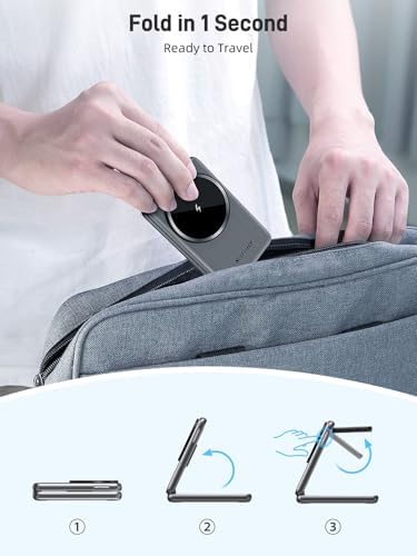 Ultimate 3-in-1 Magnetic Wireless Charger for Samsung – Foldable Mag Safe Charging Station for Galaxy S25 Ultra/S24, Galaxy Watch Ultra/7, and Galaxy Buds – Effortless One-Click Ejection Design – Enhanced Durability with Metal Spring Technology – Travel-Ready Convenience – Precision Magnetic Alignment for Seamless Charging Experience – Ideal Gift for Tech Enthusiasts – Exclusively Compatible with Samsung Devices, Check Compatibility Before Purchase