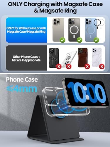 Ultimate 3-in-1 Wireless Charging Station for Apple Devices – Foldable Mag Safe Charger Stand for i Phone 16 Pro Max/15/14, Compatible with Apple Watch & Air Pods – Travel-Friendly Fast Charging Solution with Enhanced Compatibility and Modern Design