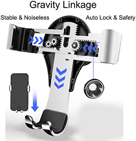 Premium Aluminum Alloy Phone Holder for Audi A3 8 V (2014-2020) – 360° Rotating Gravity Auto Lock Car Mount – Effortless Installation & Enhanced Stability for Safe Navigation and Hands-Free Calls – Ideal Accessory for Audi A3 & S3 8 V Drivers