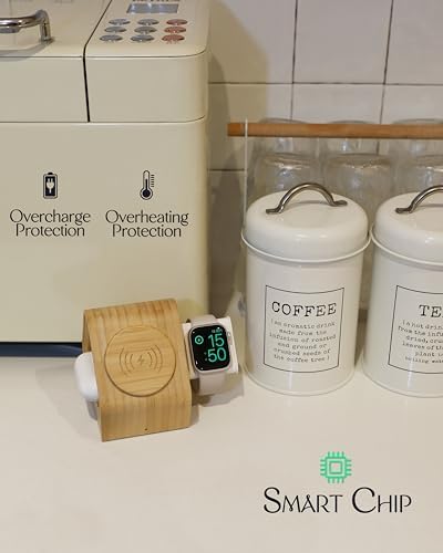 Eco-Friendly Bamboo 3-in-1 Wireless Charging Station: Fast Mag Safe Charger for i Phone 16-12, Apple Watch Ultra, and Air Pods Pro – Sleek Design for Efficient Multi-Device Charging