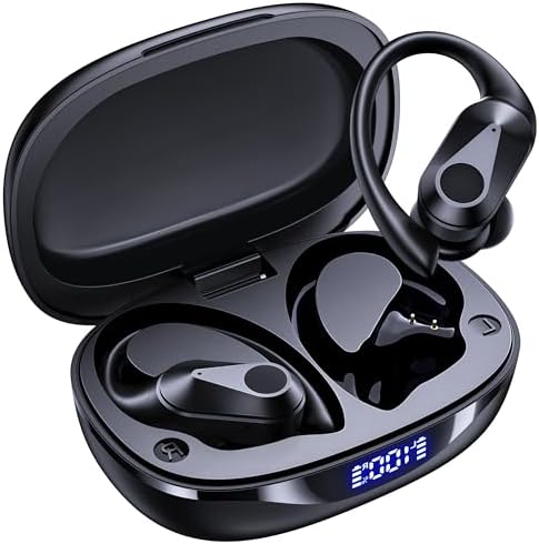 FOYCOY Bluetooth Wireless Earbuds – 90 Hours of Playtime with LED Battery Display, IPX7 Waterproof for Ultimate Durability, Immersive Stereo Bass, Ergonomic Design for Active Lifestyles – Perfect for Workouts, Daily Commutes, and Home Listening Experience