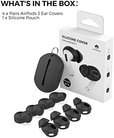 Aha Style Premium Silicone Ear Tips for Air Pods 3 (2021) – 3 Pairs in Large, Medium, and Small Sizes for Maximum Comfort and Noise Isolation – Ideal Apple Air Pods Accessories for Audiophiles Seeking Superior Sound Quality and Enhanced Listening Experience