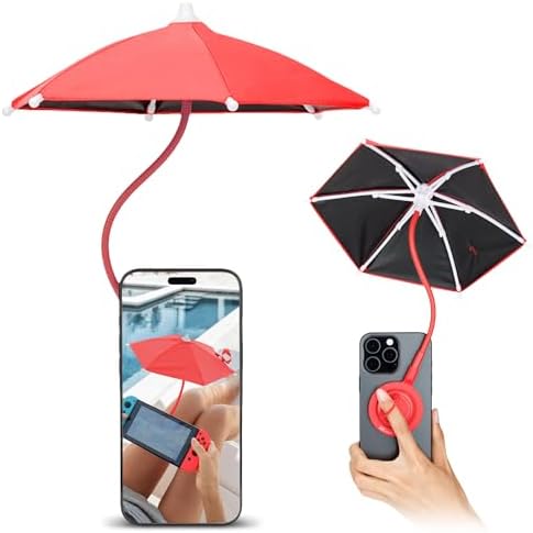 Magnetic Cell Phone Umbrella for Sun,Universal Cute Phone Sunshade Shield Cover with 360°Adjustable & Rotatable Phone Ring,Outdoor Anti-reflective Phone Sun Visor for Magsafe Cell Phone/Android/Kindle – Enhanced Compatibility and Speed