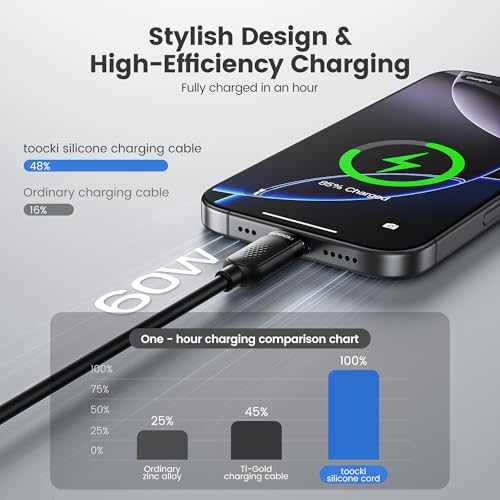High-Speed 60 W USB C Cable Set [2-Pack, 10 ft] – Versatile Fast Charging Silicone Cord for i Phone 16, Samsung Galaxy S24, Mac Book Air, and More – Durable Design for Maximum Compatibility and Extended Reach (Black & White)