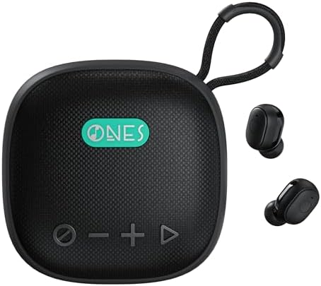 ONES Mus Play 2-in-1 Wireless Speaker and Earbuds: Premium Hi-Res Sound Experience with 24-Hour Speaker & 60-Hour Earbud Battery Life, Versatile Bluetooth/AUX/MP3 Connectivity, Dual Game & Music Modes for Enhanced Audio Engagement, Compact Design for Ultimate Portability