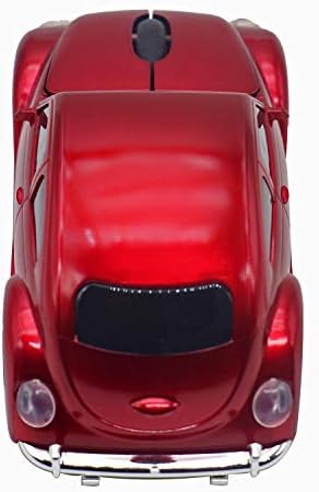 VW Beetle Wireless Sports Car Mouse – Fun & Functional 2.4 GHz Optical Mouse for Computers & Laptops, Ergonomic Design with LED Light, Glossy Finish, Perfect for Home & Office Use