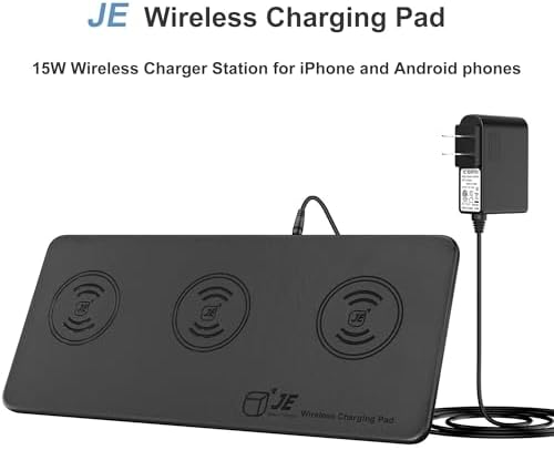 Elevate Your Charging Experience with the Advanced 3-in-1 Wireless Charging Pad – 15 W Fast Charging Station for i Phone 15/14/13/12 Pro/Max/Plus & Air Pods – Qi-Certified Multi-Device Power Hub for Streamlined Efficiency and Modern Aesthetics