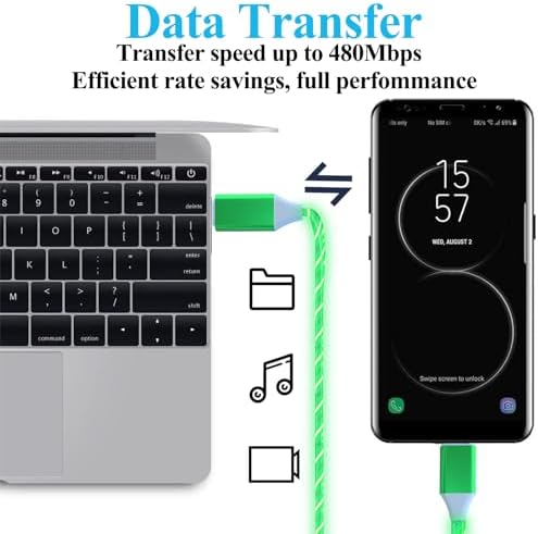 Revolutionize Your Power Connection: 6.6 FT LED USB C to USB C Cable – 60 W/3 A Fast Charger for i Phone 15, Mac Book Air, i Pad Pro, Pixel & Samsung Galaxy S23/S24 – Durable, Stylish, and User-Friendly Charging Solution for Tech-Savvy Professionals and On-the-Go Users