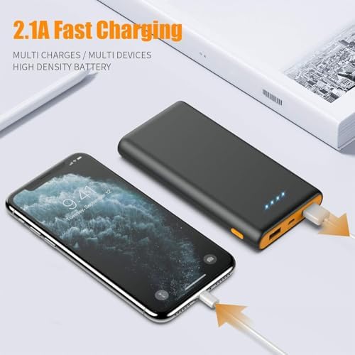 Maximize Your Power On-the-Go: 26800 m Ah Ultra-High Capacity Portable Charger with Dual USB Outputs for High-Speed Charging – Universal Compatibility with i Phone 16/15/14/13/12, Galaxy, Android & More – Lightweight & Safe External Battery Pack for Travel & Daily Use