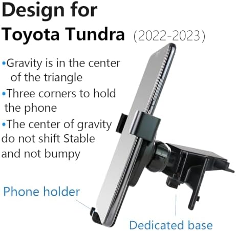 Toyota Tundra 2014-2021 Custom Phone Holder – Secure Smartphone Mount for Crew Max – Effortless Installation & Enhanced Safety for Navigation – Premium Auto Interior Accessory