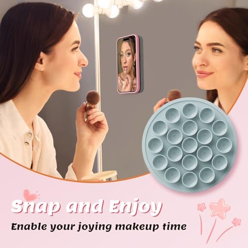 Transform Your Content Creation with the Ultimate Magnetic Phone Mount for Mag Safe Cases – Versatile Silicone Holder for i Phone & Android, Perfect for Selfies, Vlogging, and Shower Streaming – Trendy Light Blue Accessory for Tik Tok Creators and Influencers Seeking Effortless Hands-Free Use