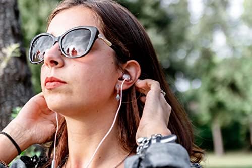 LUDOS Clamor Wired Earbuds – Premium Noise-Isolating In-Ear Headphones with Memory Foam Tips, Built-in Microphone, 5-Year Warranty – Perfect for i Phone and Samsung Users, Ideal for Students and Small Ears in Stylish Pink – Ultimate Sound Quality and Comfort for Everyday Use