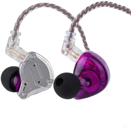 Linsoul KZ ZS10 Pro Hybrid IEM Earbuds – 4 BA + 1 DD High-Fidelity Wired In-Ear Monitors with Stainless Steel Faceplate and Detachable Cable, Ideal for Musicians and Gamers with Built-in Mic, Unmatched Sound Clarity and Versatile Compatibility